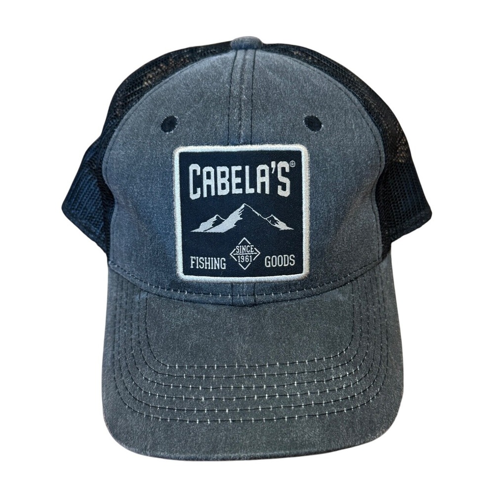 Cabela's Fishing Goods Trucker Hat Patch Logo‎ Mesh Baseball Snapback Cap OS